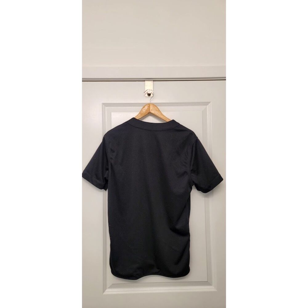 Hollister Los Angeles 99 Black Button Mesh Baseball Jersey Y2K Style Mens Sz. S - Picture 6 of 6